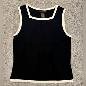 Grace Dane Lewis knit sleeveless shell top. Size: Small Petite